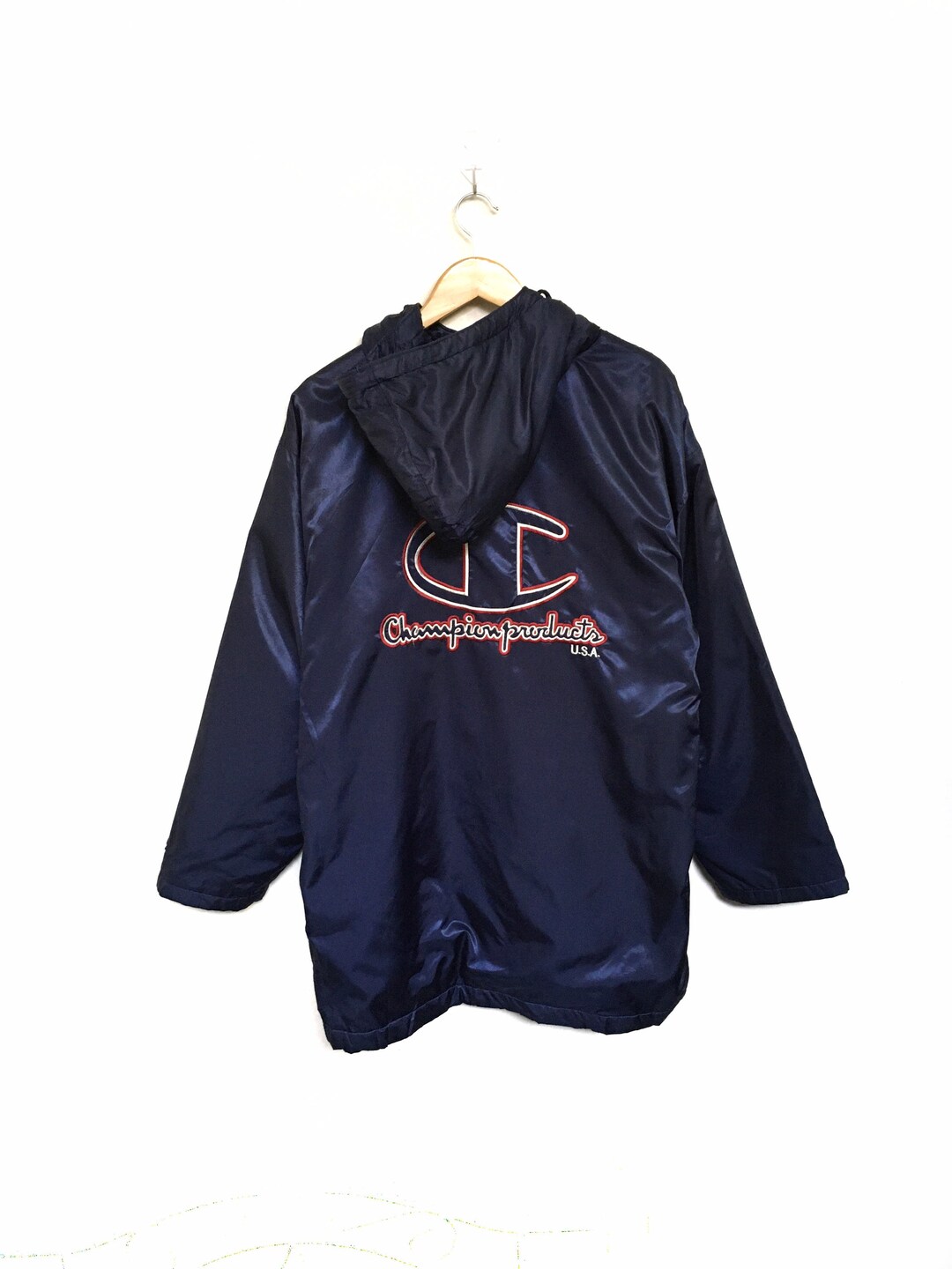 VINTAGE Champs Sports Hoodie Mens XXL Brown Heavy Blank