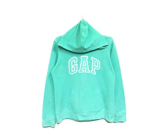 Rare! GAP Big Logo Embroidery Hoodies Sweatshirt Pullover Spellout Vintage Brands / Size Small