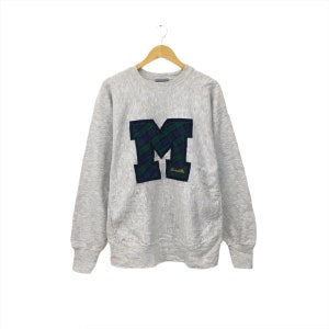 Rare! M Menedith Made In USA Vintage 90s Big Logo Embroidery Spellout Crewneck Sweatshirt Jumper Pullover Style Fashion / Size XLarge