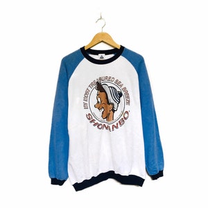 Rzadkość! Shonanbo Joy Mark Made In Japan Big Logo Spellout Vintage Cartoon Bluza z okrągłym dekoltem Sweter Sweter Styl Moda / Rozmiar Duży