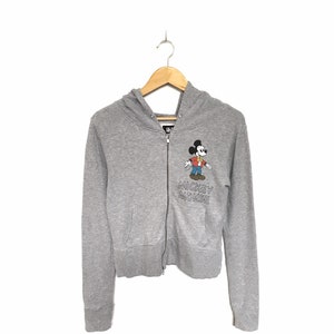 Rare! Mickey Mouse Cartoon Walt Disney Minnie Mouse Big Logo Crewneck Sweatshirt Hoodies Jumper Pullover Spellout Style Fashion/ Size XXS