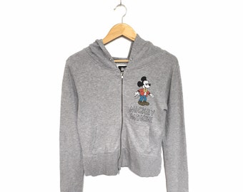 Rare! Mickey Mouse Cartoon Walt Disney Minnie Mouse Big Logo Crewneck Sweatshirt Hoodies Jumper Pullover Spellout Style Fashion/ Size XXS