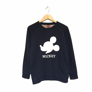 Rare! Mickey Mouse Cartoon Disney Minnie Mouse Big Logo Crewneck Sweatshirt Hoodies Jumper Pullover Spellout Style Fashion / Size Medium