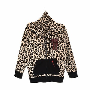 Rare Design I&#39;m Not Sneaking Anything Leapord Reversible Hoodies Sweatshirt / Size Medium