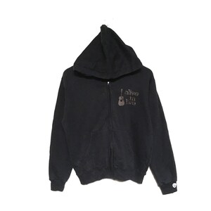 Rare! Alive In Live Change And Aska Concert 2007 Guitar Big Logo Embroidery Hoodies Pullover Sweatshirt Full Zipper Vintage / Size Medium