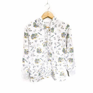 Rare! Peanuts Snoopy Charlie Brown Flying Ace Cartoon Full Print Logo Spellout Hoodies Sweatshirt Jumper Pullover Style Fashion/ Size Medium