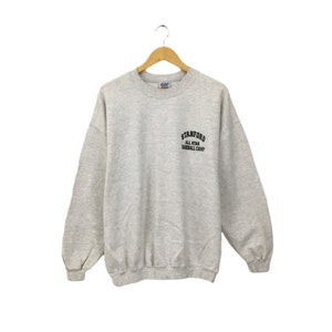 Rare! Stanford All Star Baseball Camp Big Logo Spellout Crewneck Sweatshirt Jumper Pullover Sportwear Style Fashion Design / Size Large