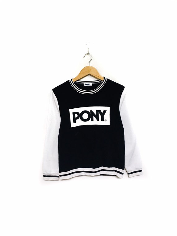 Rare! Pony Brand Big Logo Spellout Sweatshirt Swe… - image 1