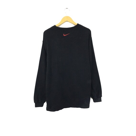 Black nike sweatshirt with red tick deals