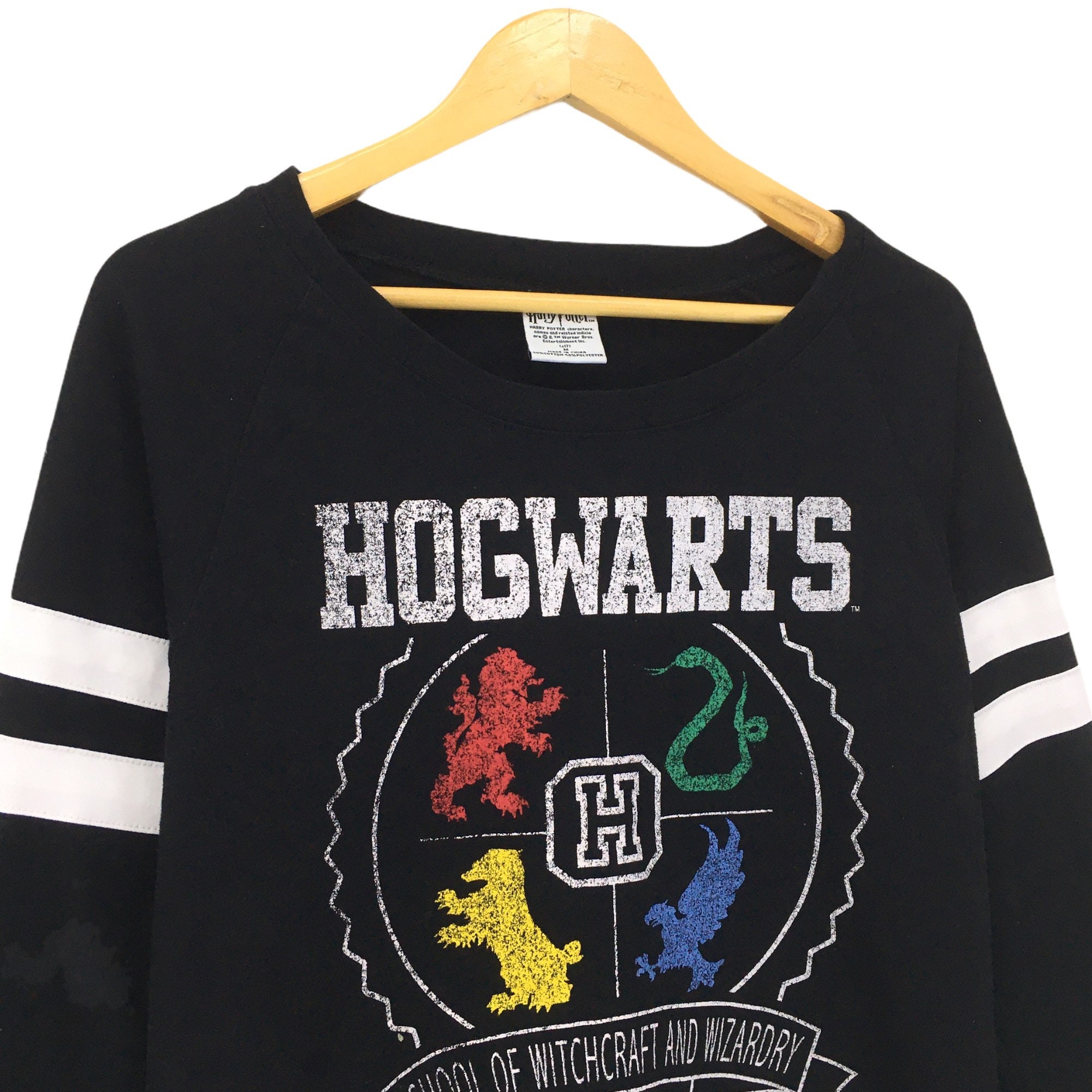 Rare Harry Potter Hogwarts Big Logo Spellout Crewneck Sweatshirt Jumper Pullover Style Fashion Movie Film Designer Size Small Etsy Ireland