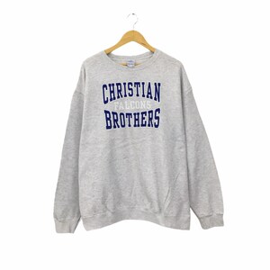 Rare! Christian Falcons Brothers Big Logo Spellout Crewneck Sweatshirt Jumper Sweater Pullover Style Fashion Streetwear / Size XLarge