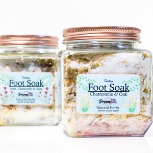 Botanical Foot Salts | Chamomile, Rose & Oaks By DreamCDLE