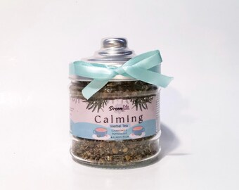 Calm, Clarity Herbal Tea Chamomile, Peppermint and Lemon Balm Top Blend By DreamCDLE