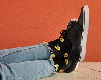 Avocado Patterned Mid High Unisex Socks | Unique Socks | Novelty Socks | Avocado | Funny Socks | Mens Socks | Socks Womens | Avocado Socks