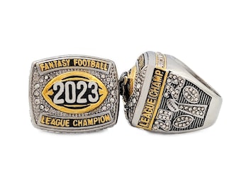 2023 Fantasy Football Ring | FFL Championship Ring and Clear Ring Display Case