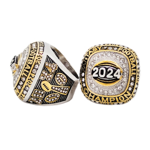 2024 Fantasy Football Ring | FFL Championship Ring and Clear Ring Display Case