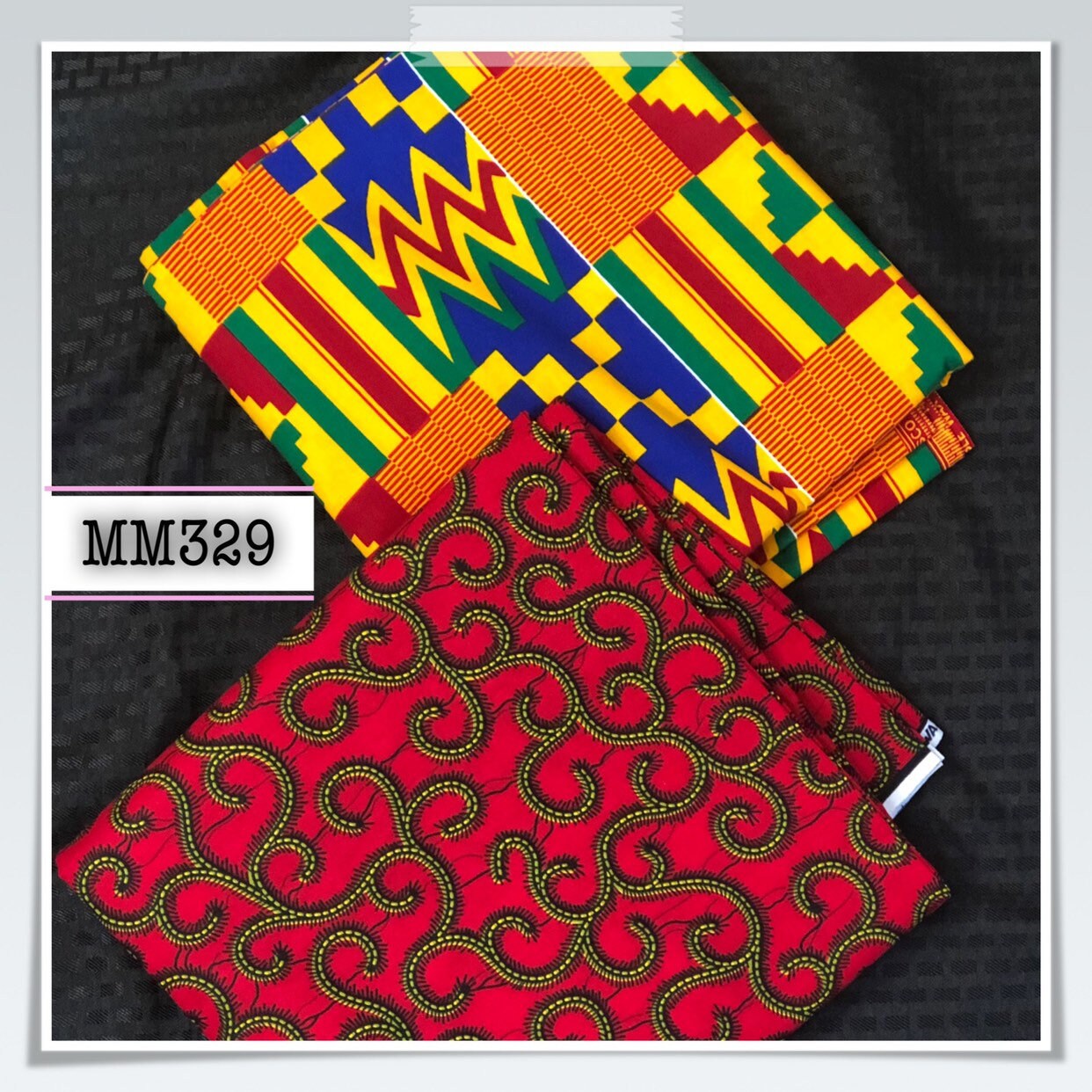 Mm329 3 Yards Each Red Kente Mix Match African Wax African Fabric