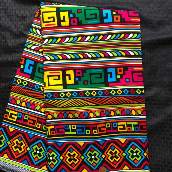 GPB2 African fabric per yard blue fuchsia Pink green Mudcloth Design African Fabric/African Wax print/ Ankara