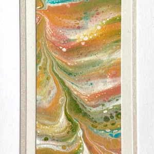 Verjaardagskaart, handgeschilderde vloeiende kunst, individueel gemaakt (niet gereproduceerd) - 'Wish You a Happy Birthday': A6, SKU A6BIR1004