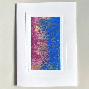 Handgemalte Fluid Art Karte, individuell angefertigt (nicht gedruckt) - A6, SKU A6BLA1128