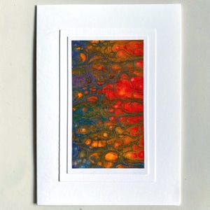 Carte d'art fluide peinte à la main, fabriquée individuellement (non imprimée), choisissez l'un des 2 modèles proposés - A6, SKU A6BLA1126