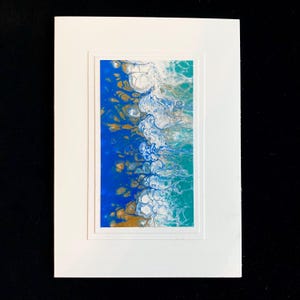 Handgemalte Fluid Art Karte, individuell angefertigt (nicht gedruckt) - A6, SKU A6BLA1141