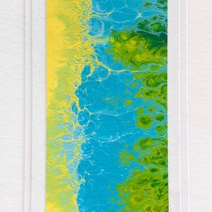 Cartão de arte fluida pintado à mão, feito individualmente (não reproduzido) - A6, SKU A6BLA1107