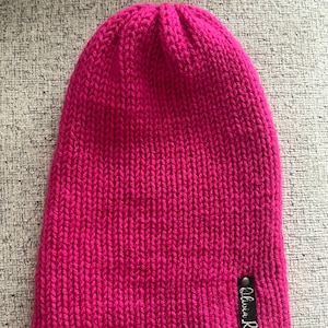 Hot pink beanie