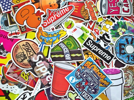 Supreme Sticker-Bombing Sticker Pack Laptop Stickers ...