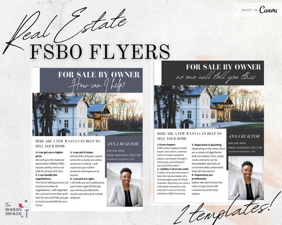 FSBO Letter FSBO Flyers For Sale By Owner Templates 2 Etsy