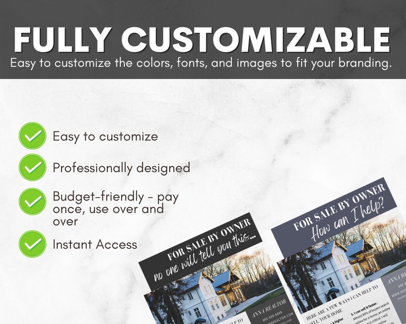 FSBO Letter FSBO Flyers for Sale by Owner Templates 2 - Etsy