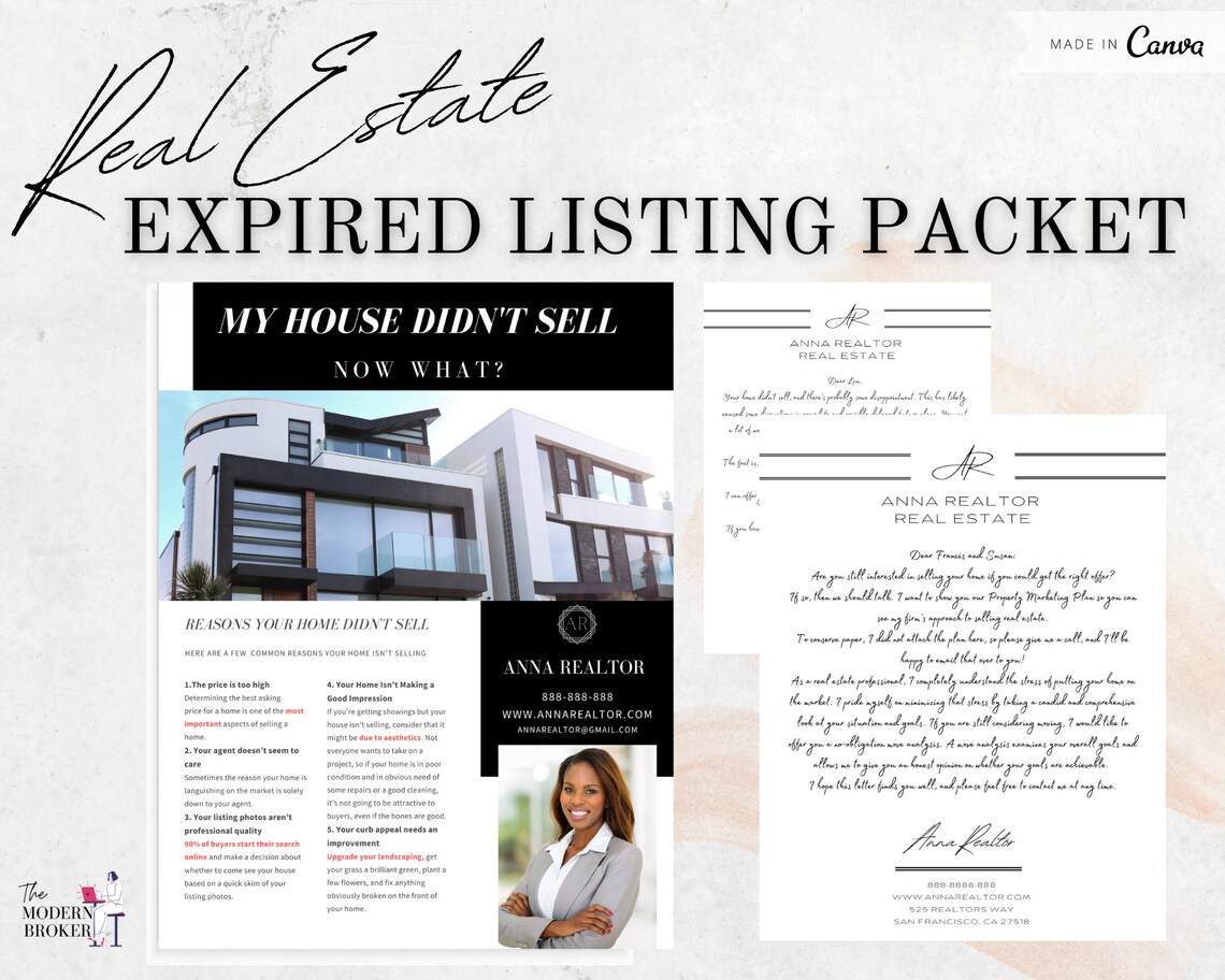 Expired Listing Letter Packet Expired Listing Handout Etsy