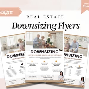 Downsizing Flyers | 3 templates | Real Estate Downsize | 55+ Community