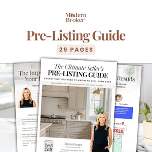 Real Estate Pre-Listing Guide | 29-Page Editable Canva Template | Realtor Listing Presentation PDF Download