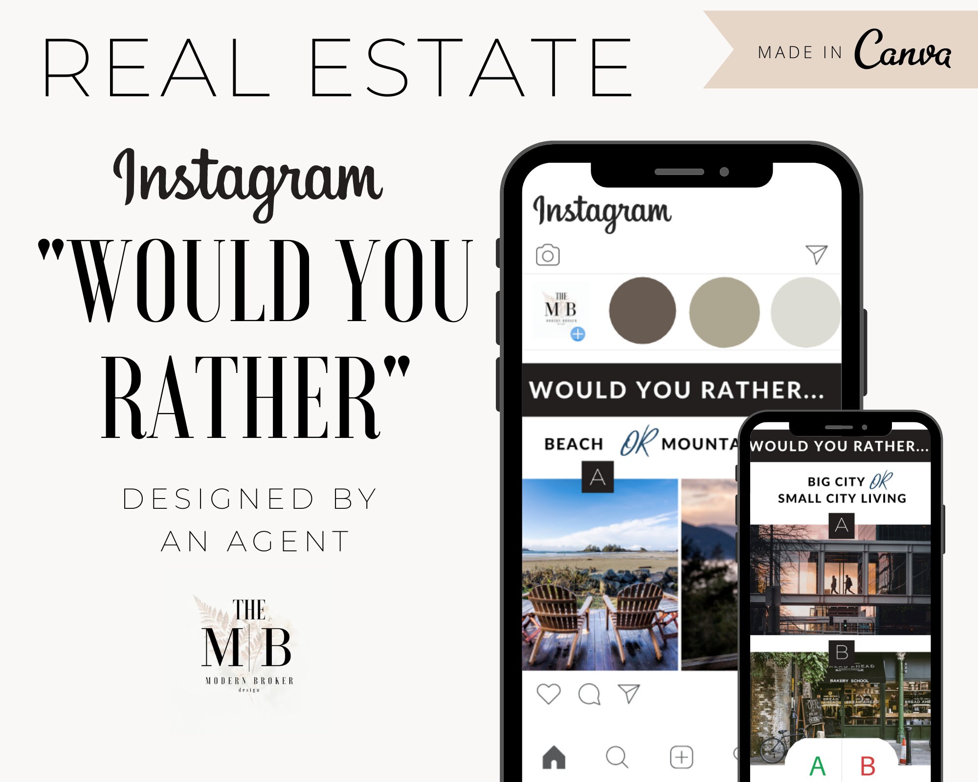 20 Real Estate Would You Rather Social Media Post Etsy