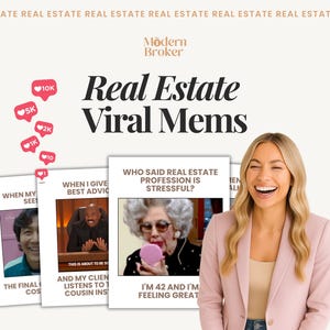 Real Estate Memes – 20 Funny Realtor Instagram Posts, Social Media Content for Realtors, Canva Templates