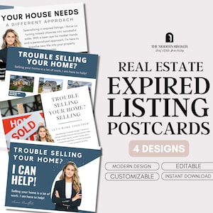 Annonces expirées | 4 cartes postales expirées pour agent immobilier | Cartes postales Agent immobilier | Immobilier Agriculture