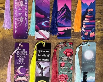 Fantasy/book-themed metal bookmark