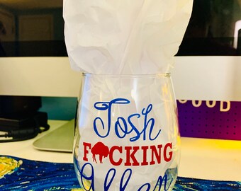 Copa de vino sin tallo Josh Allen Buffalo Bills