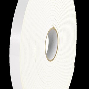Double-sided white foam tape roll 1/16&quot; x 1&quot; x 216 ft Very strong hold made in USA