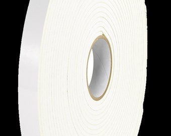 Double-sided white foam tape roll 1/32" x 1" x 216 ft Very strong hold made in USA