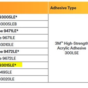 3M 300 LSE 93015LE double-sided tape sheets 14 x 8 2 sheets image 2