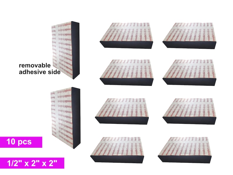 Replacement Photo Art foam Tape for Mixtiles frames and similar 1" x 15 ft roll 1/2" x 2" x 2" block