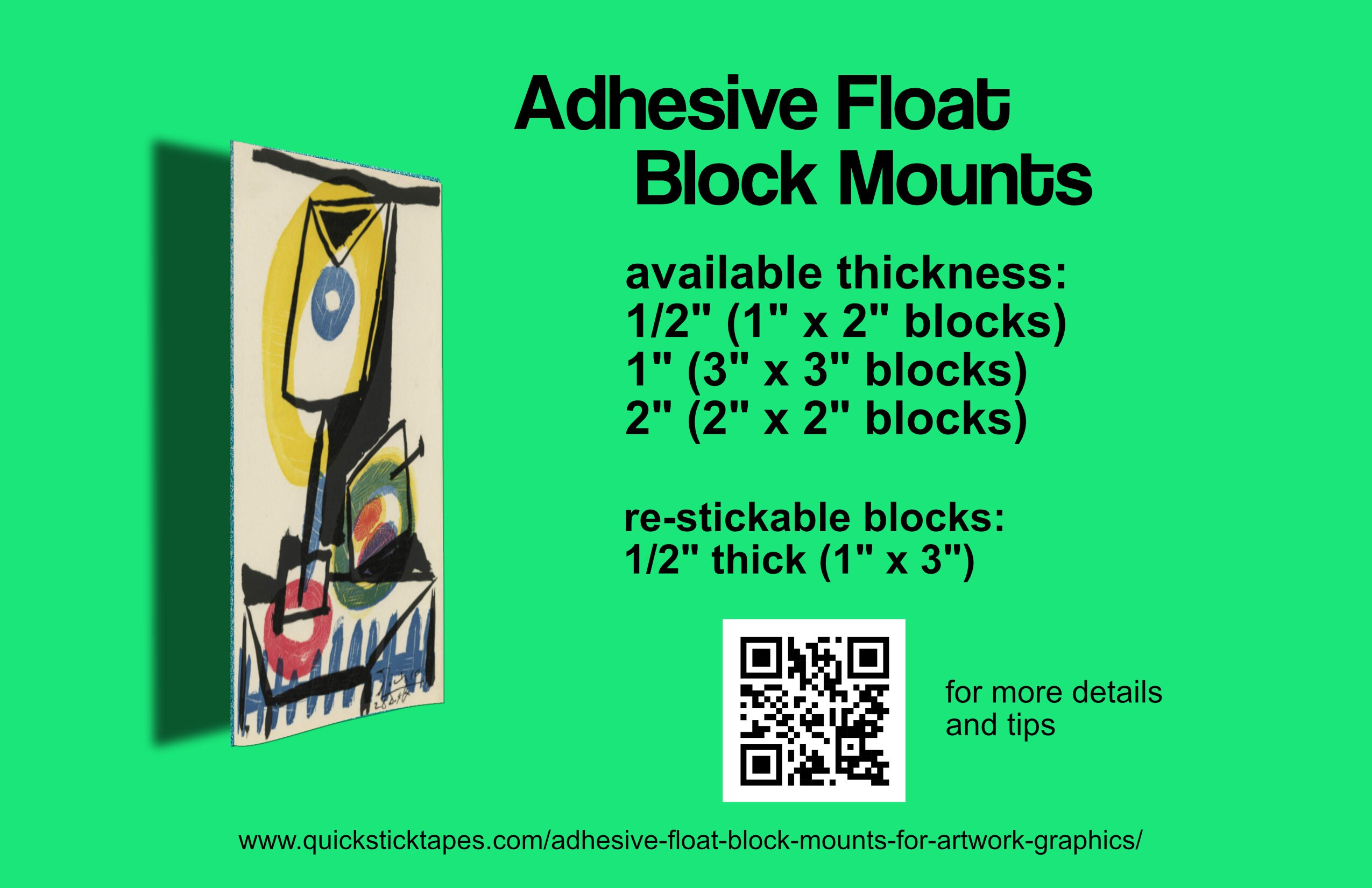 Artwork Print Floating Blocks 1/2