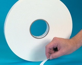 Double-sided white foam tape roll 1/32" x 1/2" x 216 ft Very strong hold made in USA