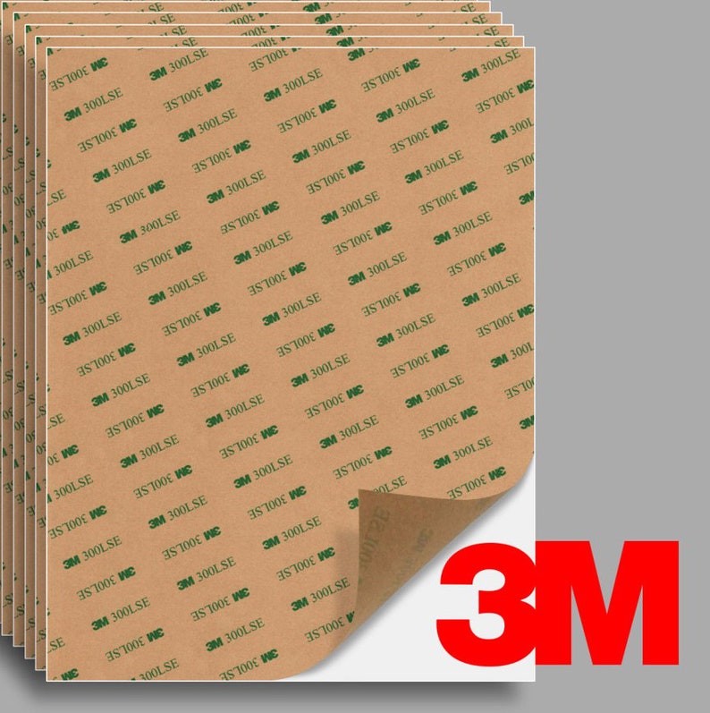 3M 300 LSE 93015LE double-sided tape sheets 14 x 8 2 sheets image 1