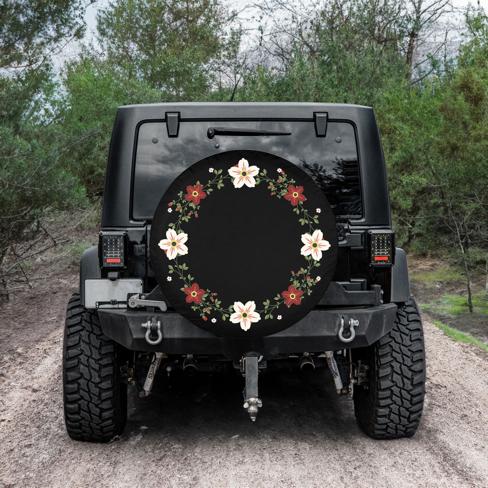 Flower Jeep Tire Cover Etsy