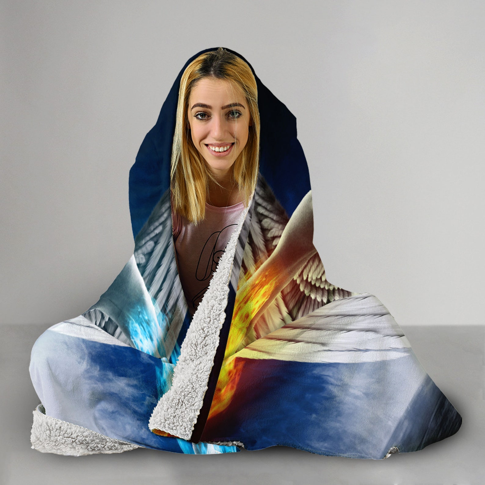 Angel Hooded Blanket Angel Gift Angels Sherpa Blanket Angel Etsy