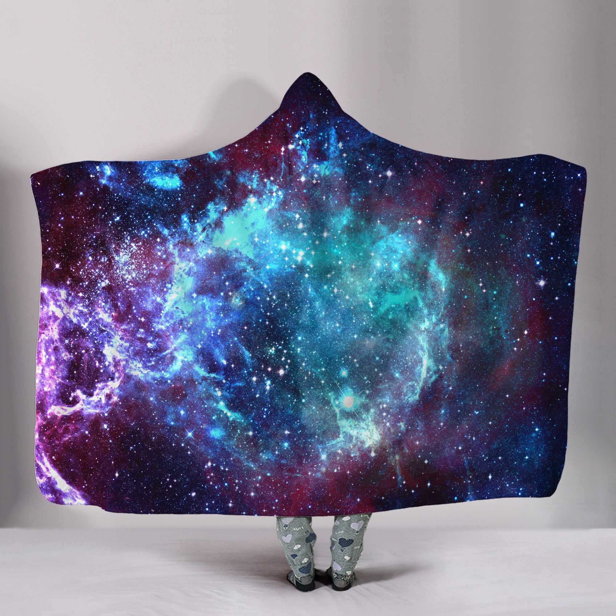 Galaxy Hooded Blanket Nebula Galaxy Blanket Universe Etsy