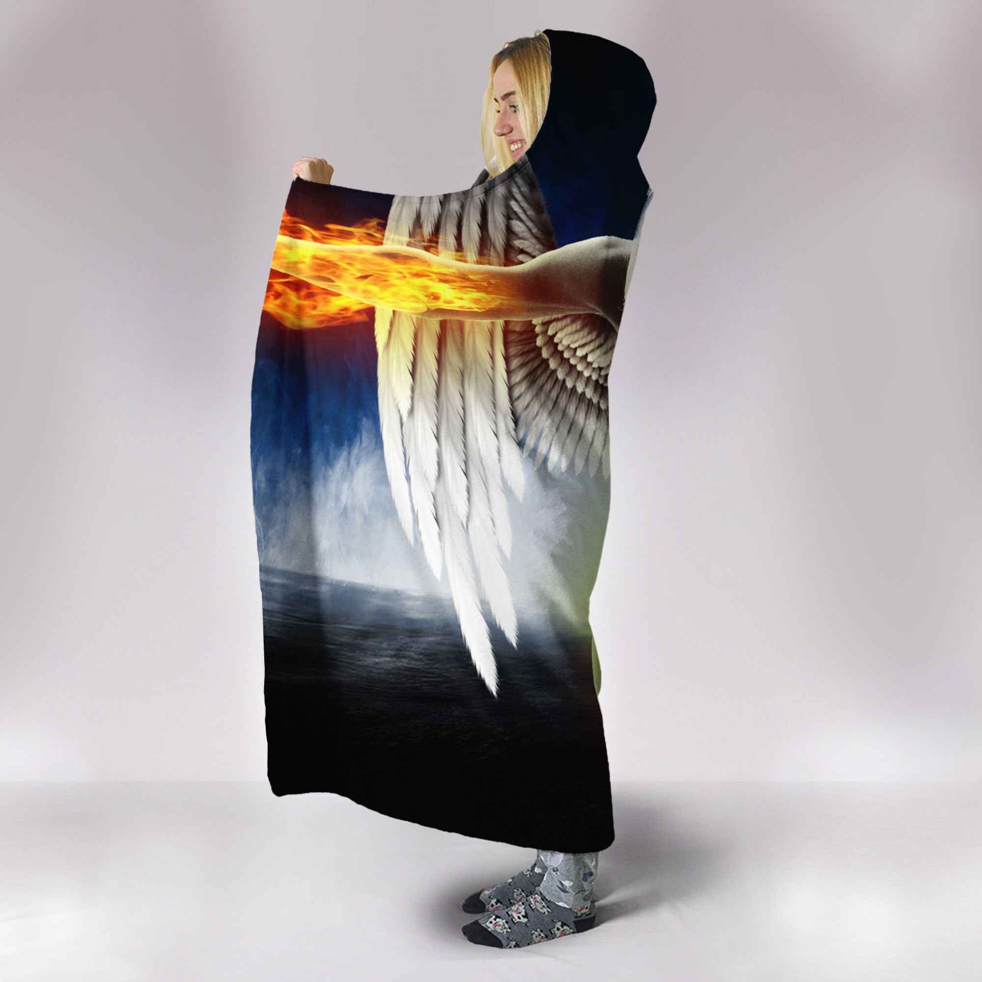 Angel Hooded Blanket Angel Gift Angels Sherpa Blanket Angel Etsy